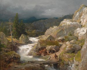 Moulin sur un ruisseau de montagne (1861)